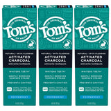 Tom's of Maine dentifrice charbon actif menthe, trio de tubes pour toute la famille.