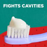 Tom's of Maine brossage enfant utilisant ce dentifrice doux calcium et silice.