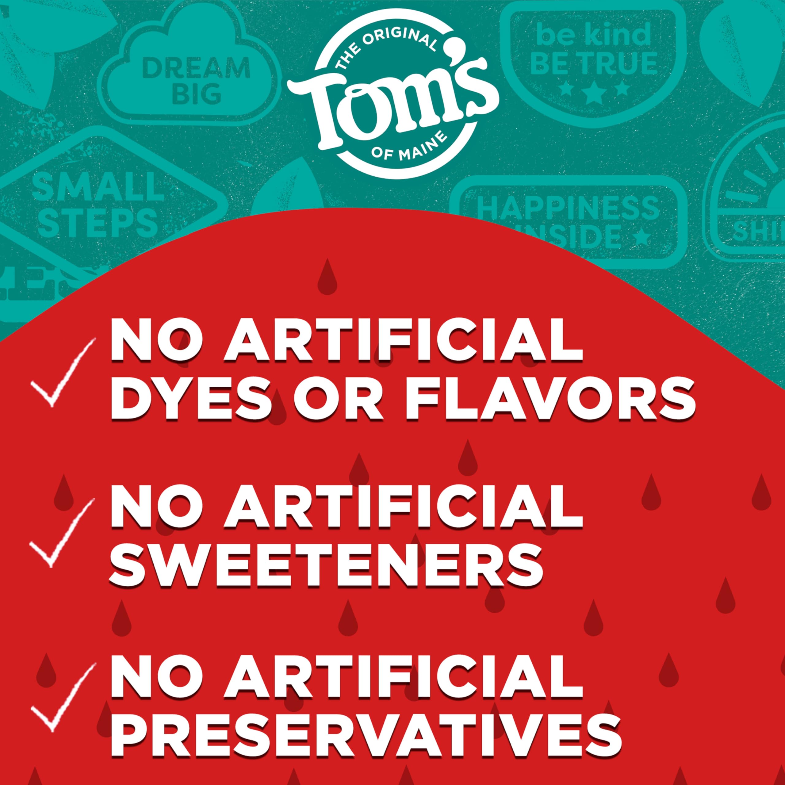 Tom's of Maine produit non testé sur les animaux, approche éthique.