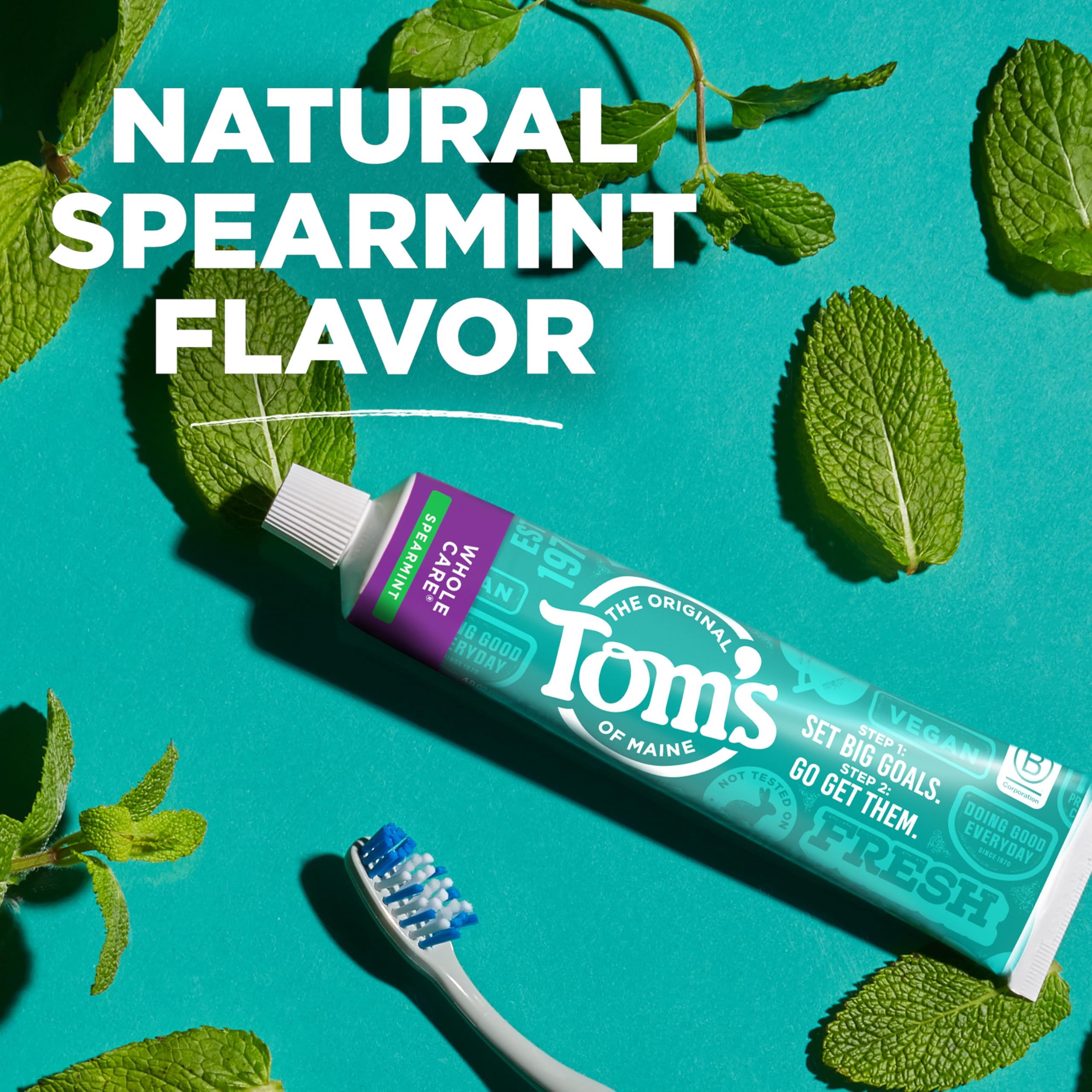 Tom's of Maine dentifrice menthe-poivrée, label sans additifs