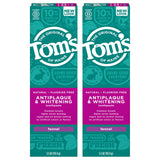 Tom's of Maine dentifrice sans fluor antiplaque blanchissant fenouil, duo 5,5 oz.