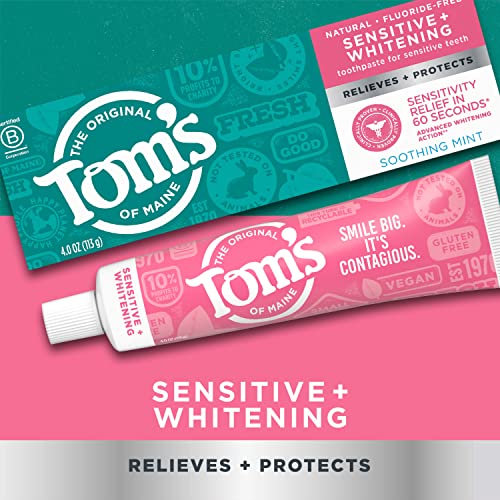 Tom’s of Maine sans fluor dentifrice, pack de trois tubes prêt pour la famille.