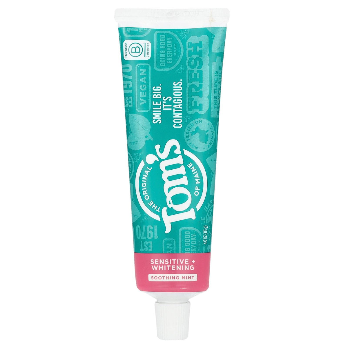 Tom's of Maine dentifrice pour dents sensibles et blanchissant, tube 113 g.