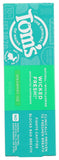 Tom's of Maine dentifrice Wicked Fresh Menthe Poivrée – vue arrière, sans conservateurs ni colorants artificiels.