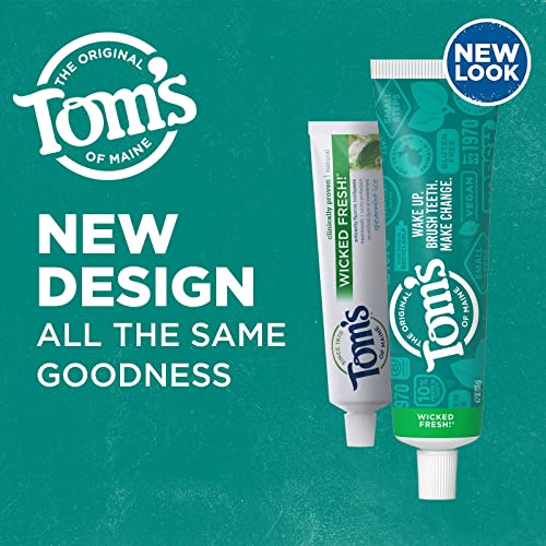 Tom's of Maine Wicked Fresh: tube dentifrice ouvert pour une application précise.