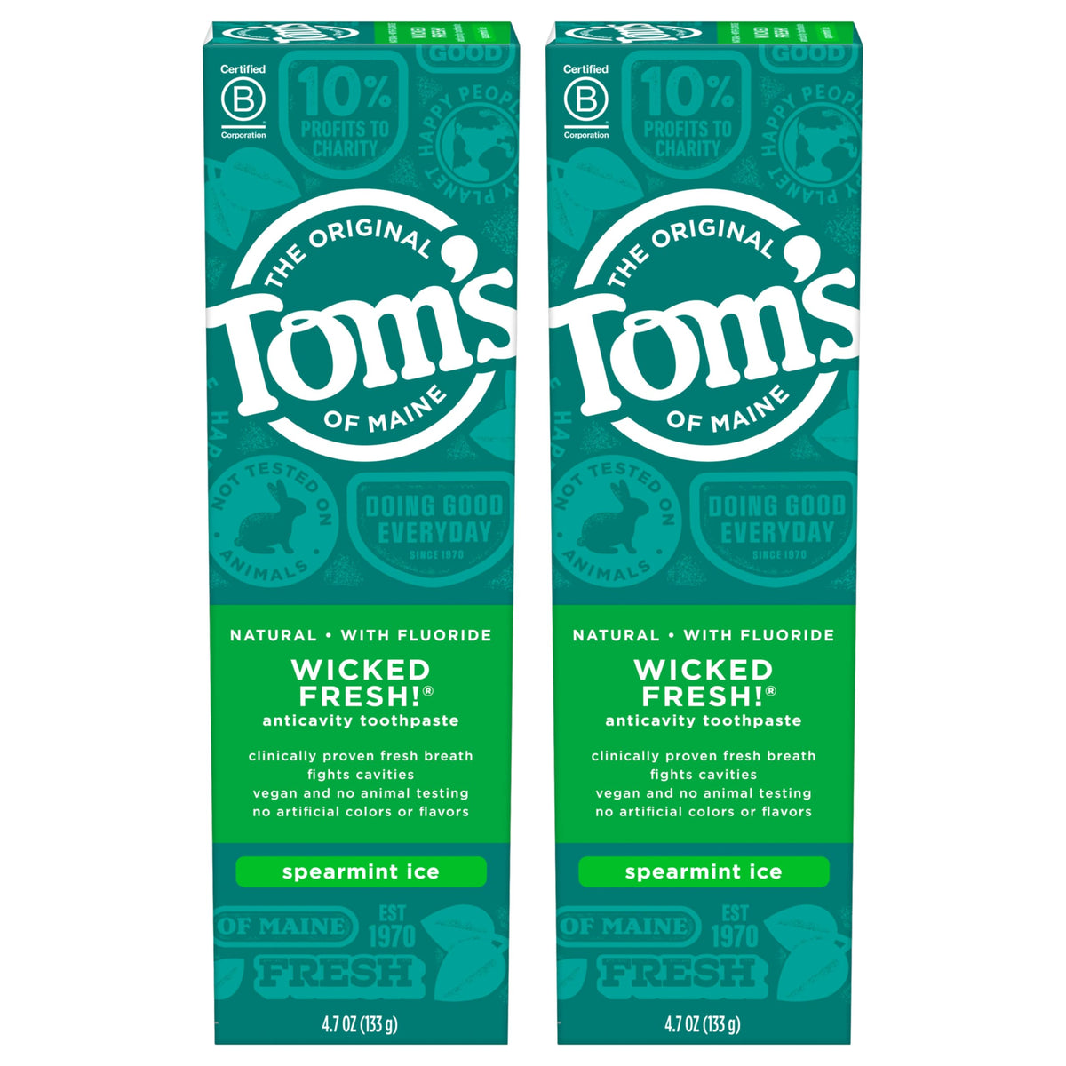 Tom's of Maine Wicked Fresh menthe: tube dentifrice offrant une fraîcheur durable.