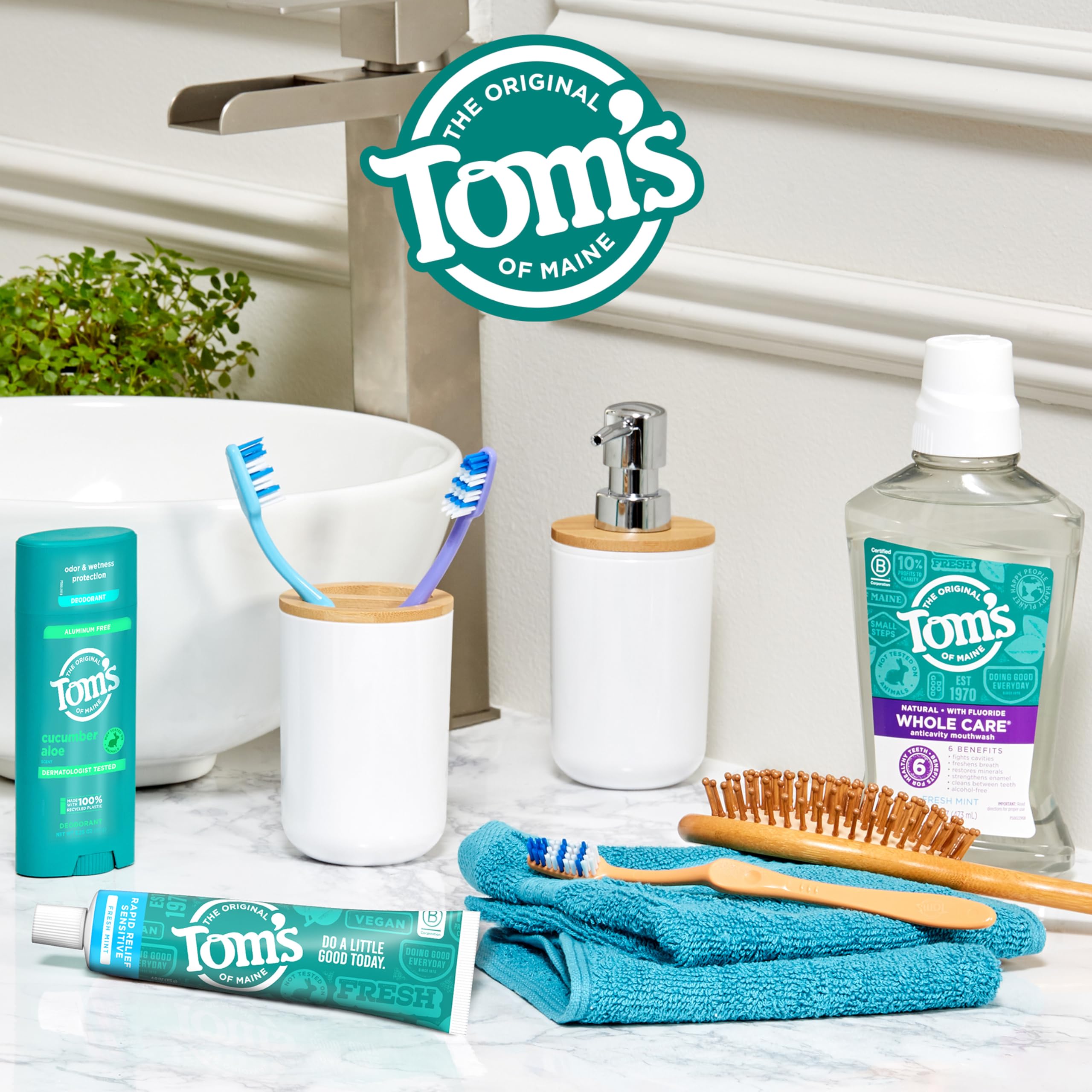 Tom's of Maine – emballage éco-responsable pour l'environnement.