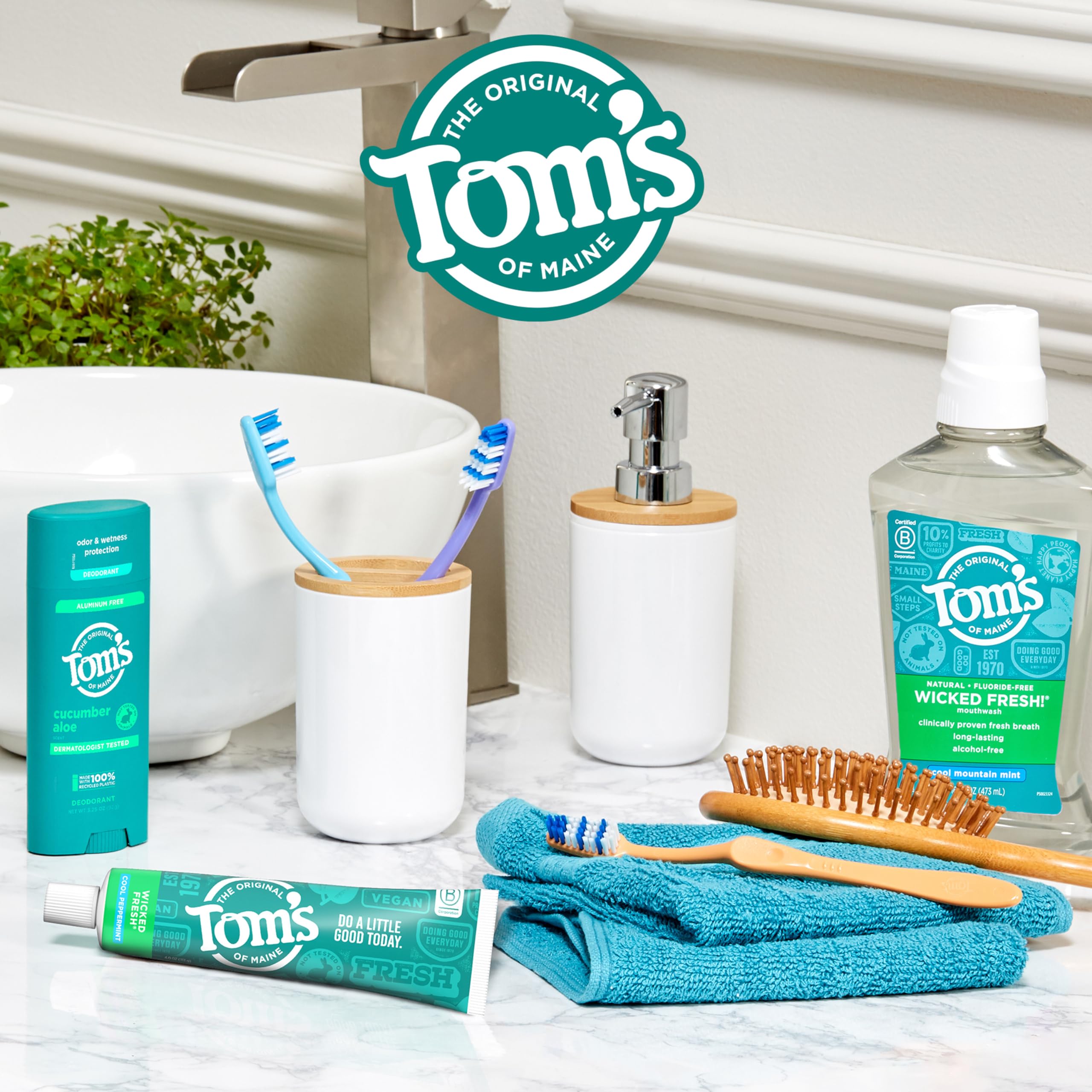Emballage triple tubes de Tom's of Maine Wicked Fresh pour une utilisation prolongée.