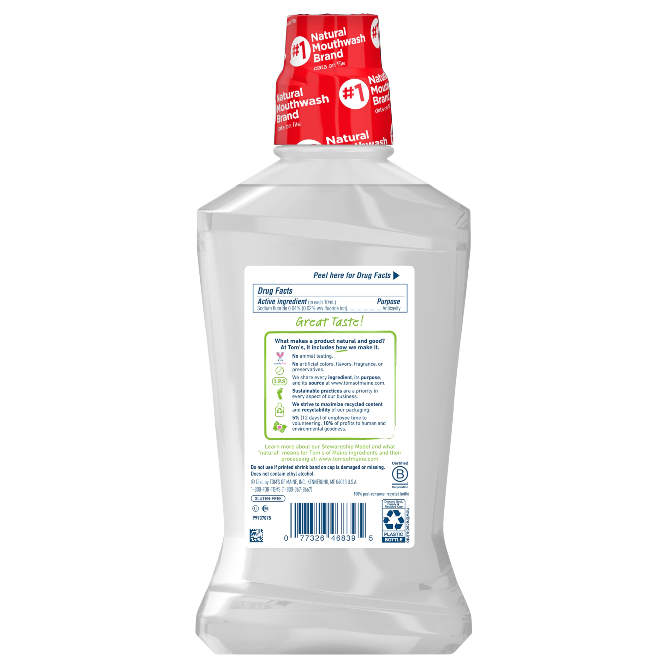 Pack trois rince-bouche Tom's of Maine idéal pour les voyages.