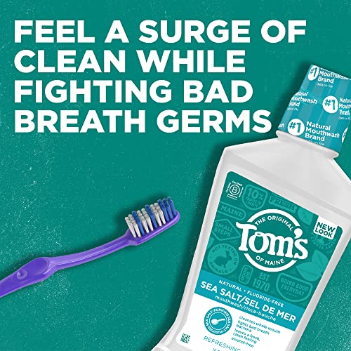 Tom's of Maine rince-bouche menthe, bouteille naturelle, routine buccale saine