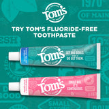 Tom’s of Maine promeut un sourire naturel et sain.