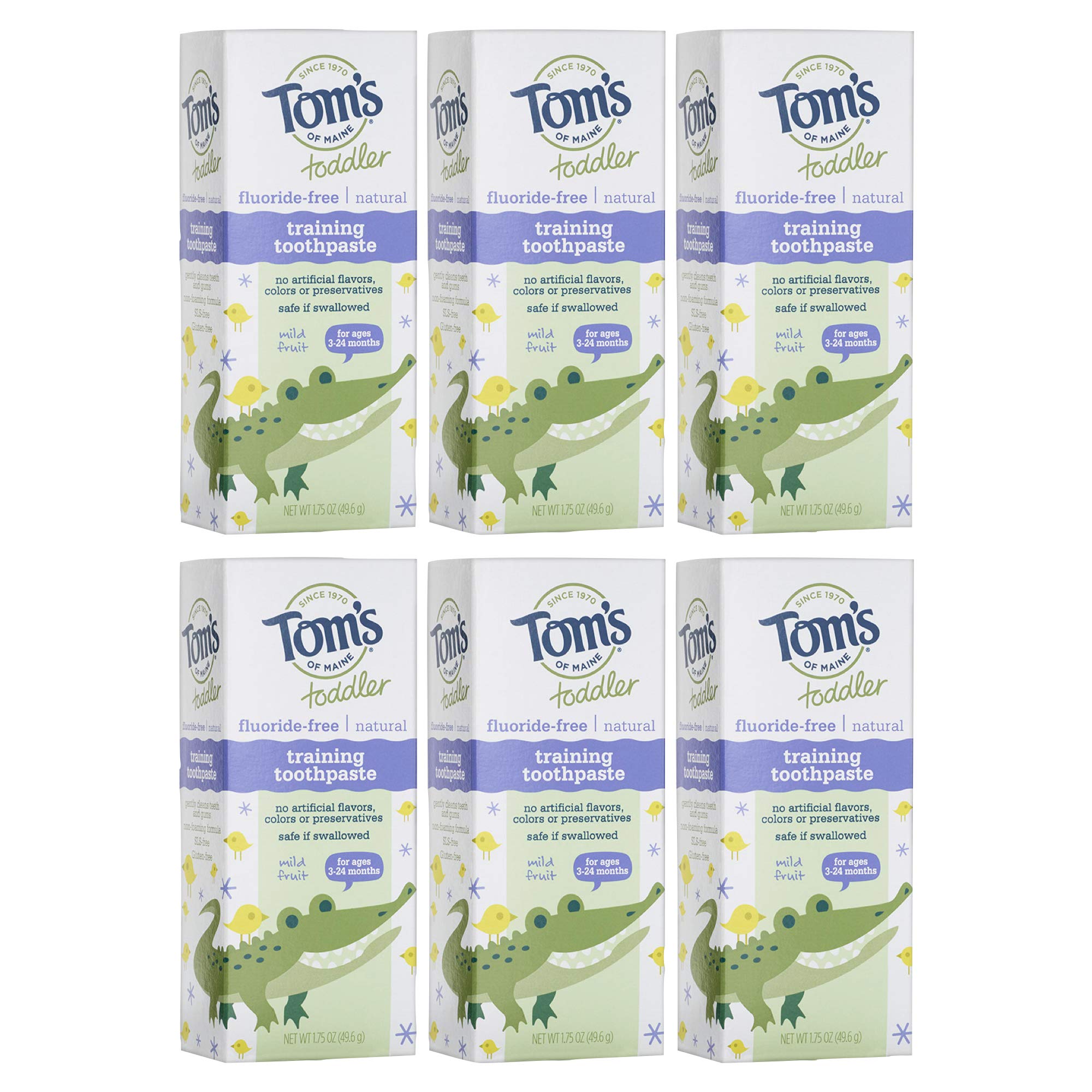 Tom's of Maine Toddlers, dentifrice sans fluorure au gel fruité doux pour tout-petits.