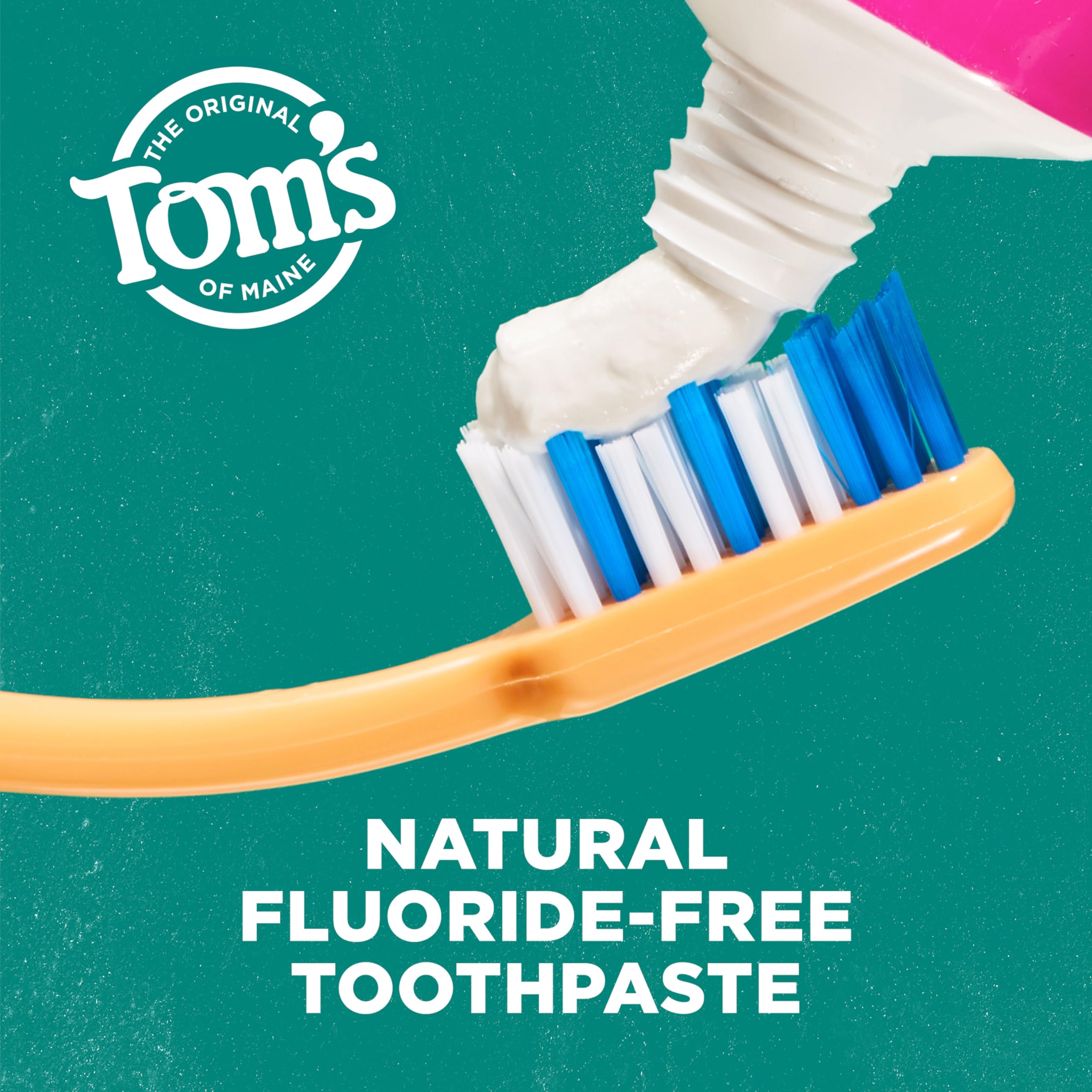 Tom’s of Maine tube dentifrice blanchiment fenouil sans fluorure – texture crémeuse.