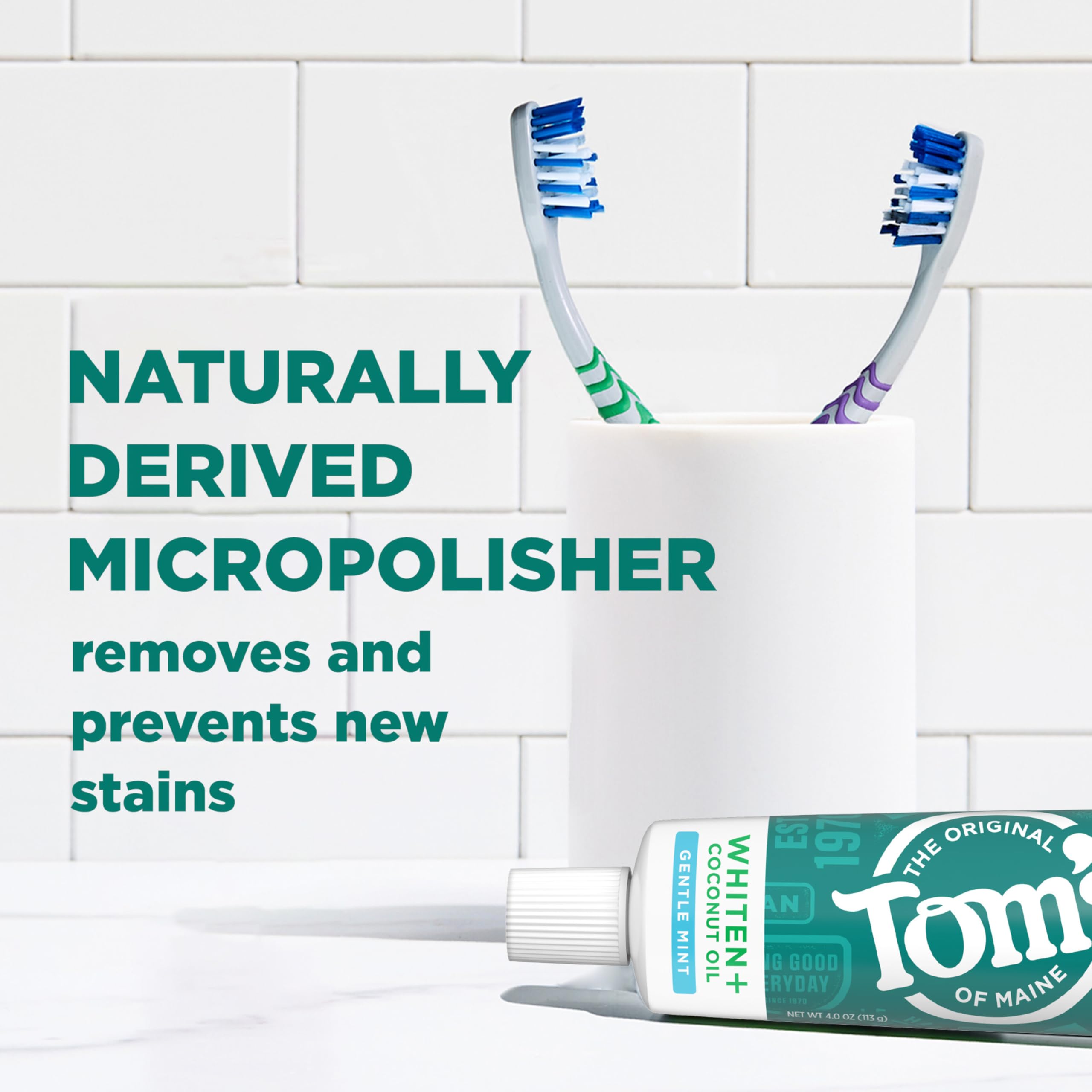 Tom’s of Maine Whiten Plus – nettoyants à base végétale pour un brossage efficace