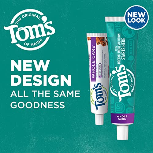 Lot de trois tubes Tom's of Maine Whole Care 4oz, pratique pour la famille.