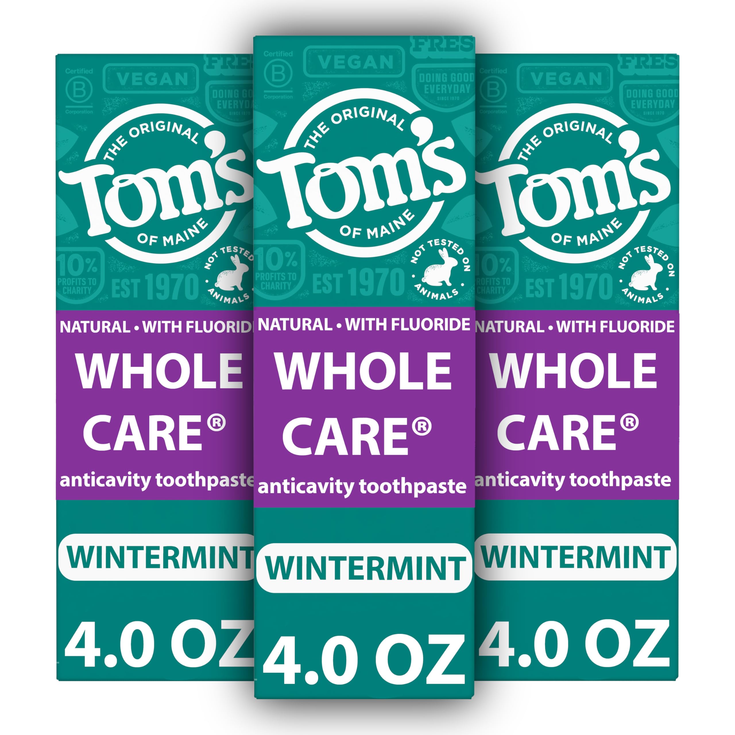 Tom's of Maine Whole Care Wintermint, tube prête à brosser pour haleine fraîche