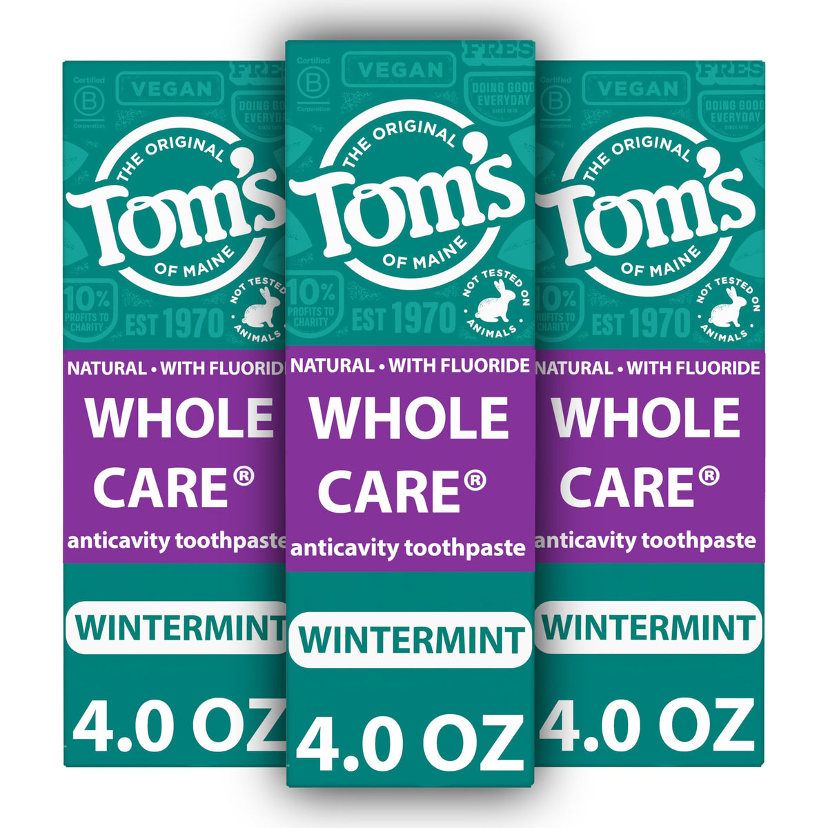 Tom's of Maine Whole Care Wintermint, tube prête à brosser pour haleine fraîche