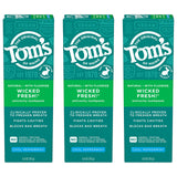 Tom's of Maine Wicked Fresh: trois tubes emballés, format pratique pour la routine quotidienne.
