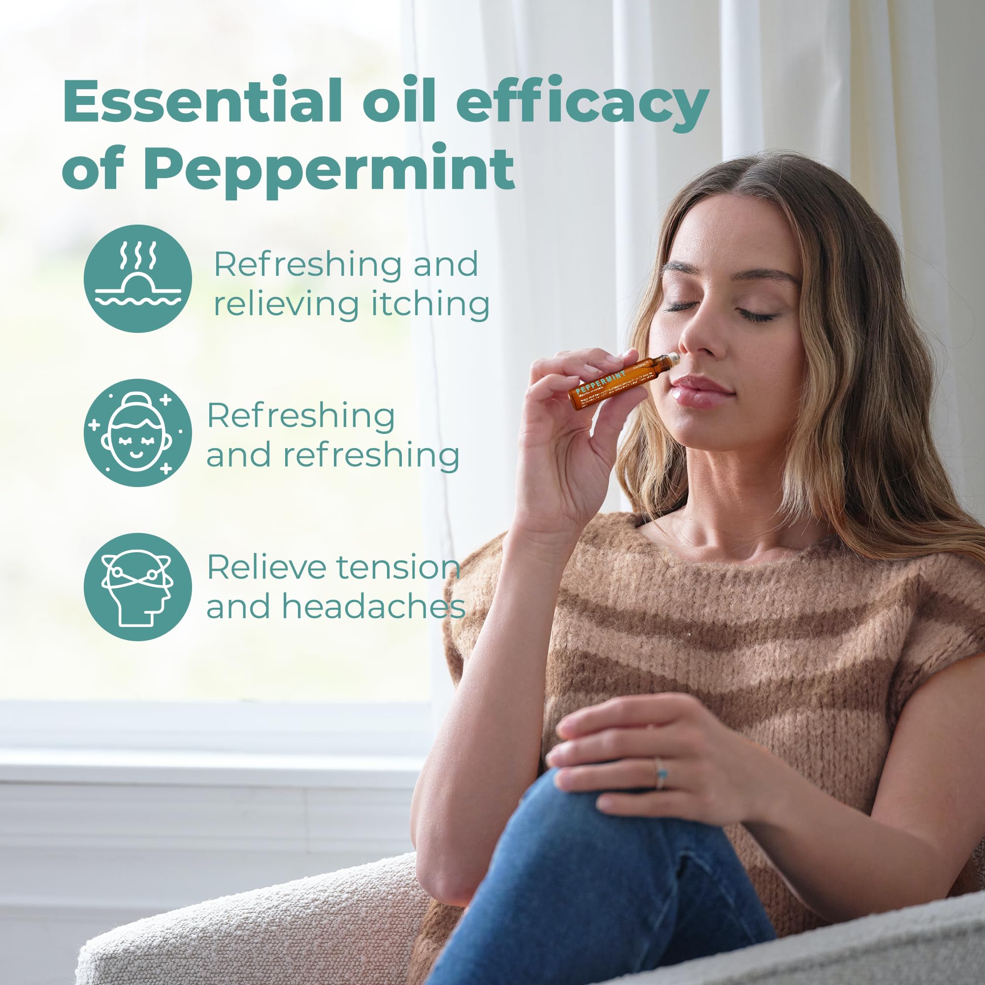 Tomsem aromathérapie menthe relaxation: parfum apaisant pour le stress quotidien.