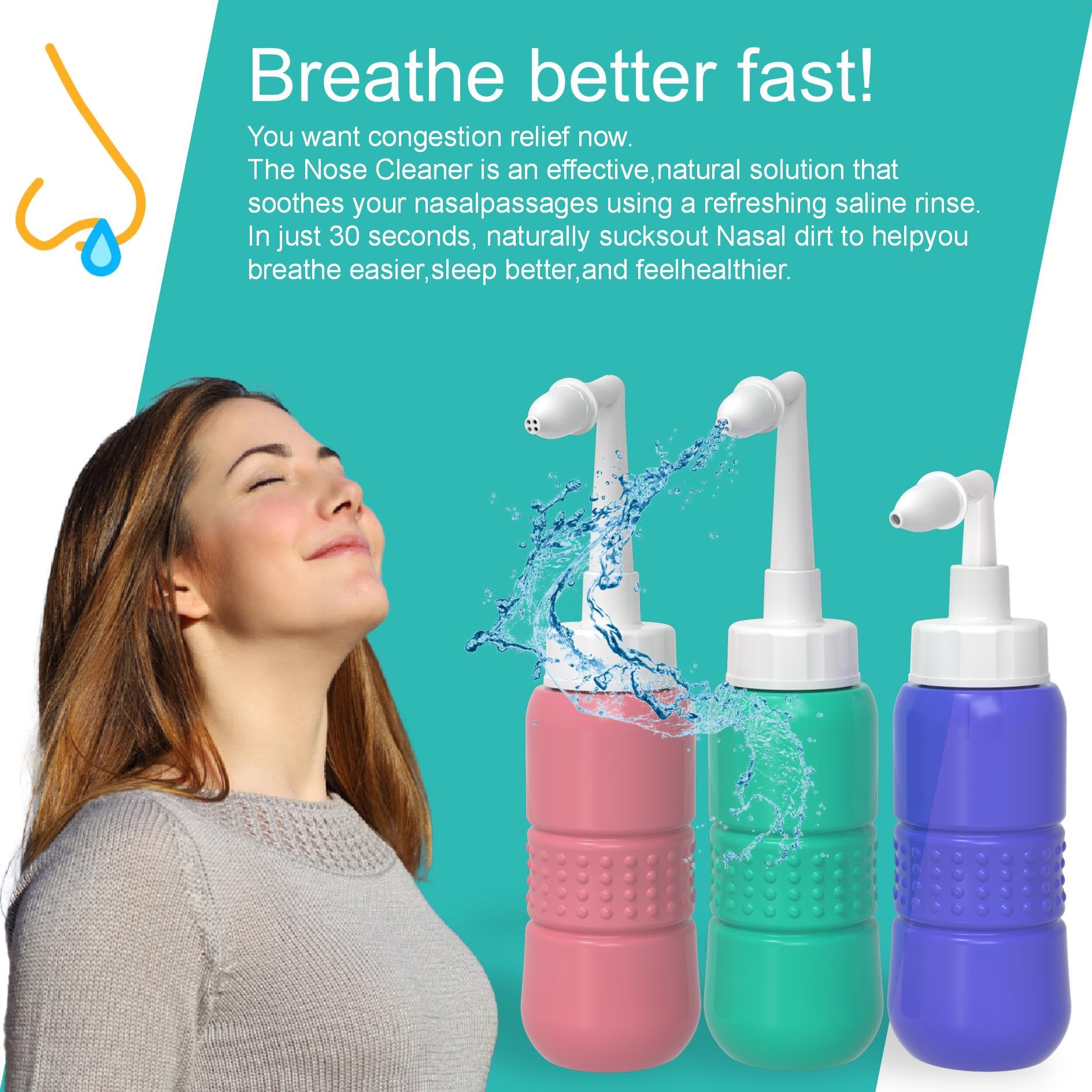 TONELIFE Flux-eau contrôlé: expérience de rinage nasal fluide et personnalisable.