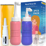 TONELIFE Neti-Pot: bouteille rinage nasal avec embouts doux pour une utilisation quotidienne.