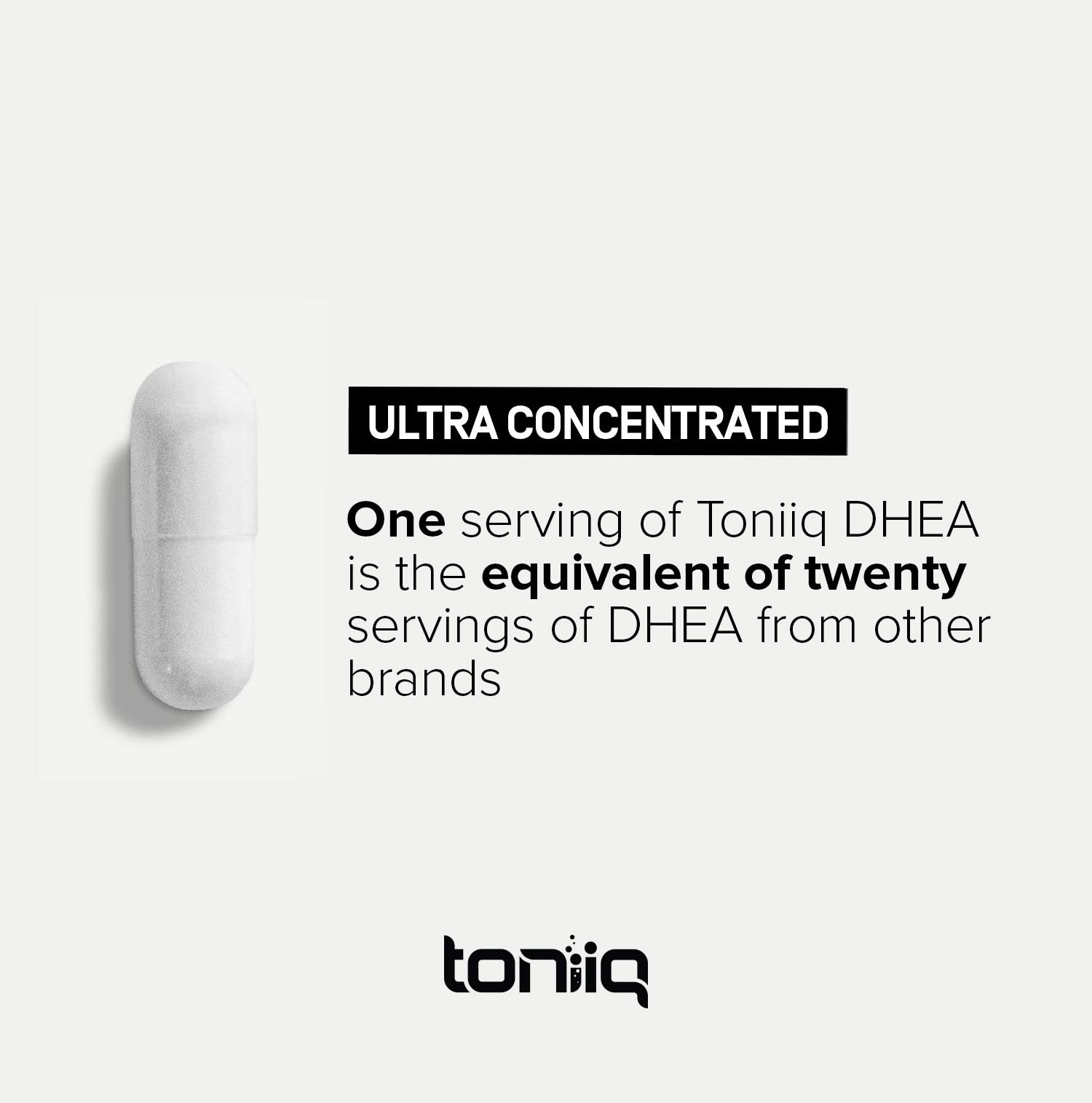 Toniiq DHEA 100 mg prise-capsule : consommation simple et pratique.