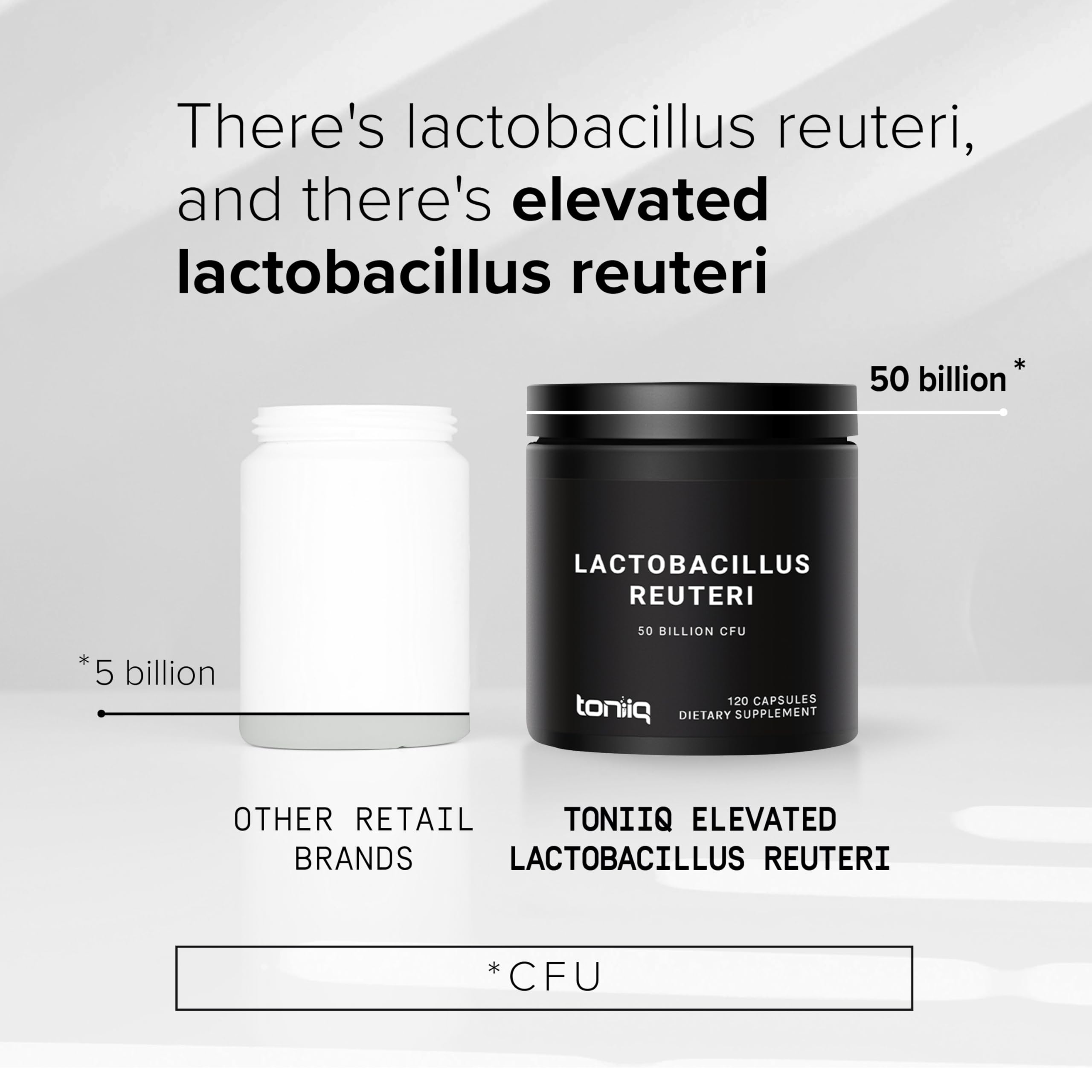 Toniiq L. Reuteri, dosage quotidien: capsule pratique pour routine simple.
