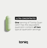 Toniiq Quercetine, emballage pratique facilitant le rangement et le transport.