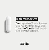 Toniiq Résveratrol — test en laboratoire et traçabilité, assurance qualité élevée