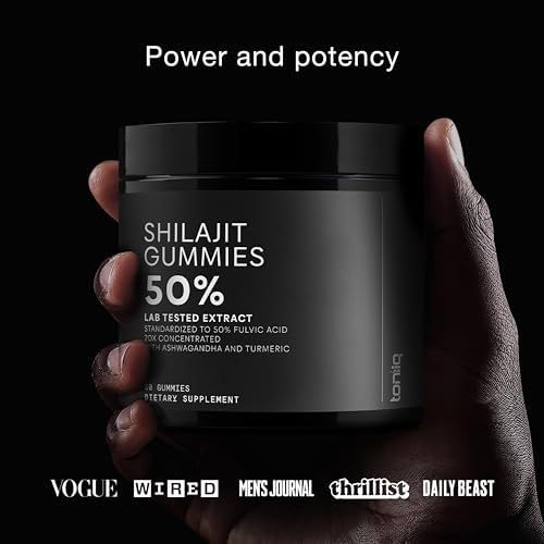 Toniiq Shilajit Gommes - fabrication USA dans des installations GMP.