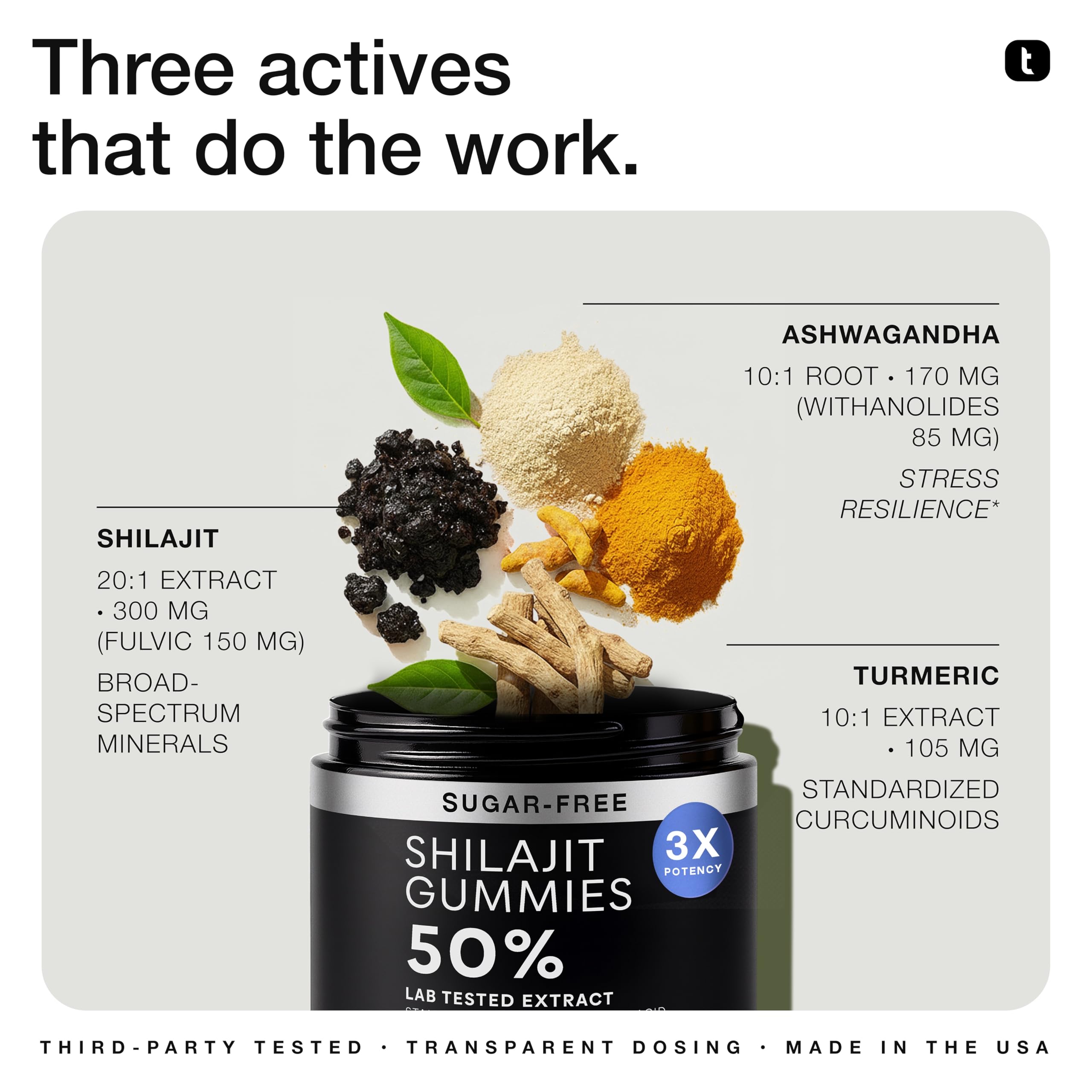 Toniiq Shilajit Gommes - gommes rouges au goût fruité.