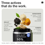 Toniiq Shilajit Gommes - gommes rouges au goût fruité.