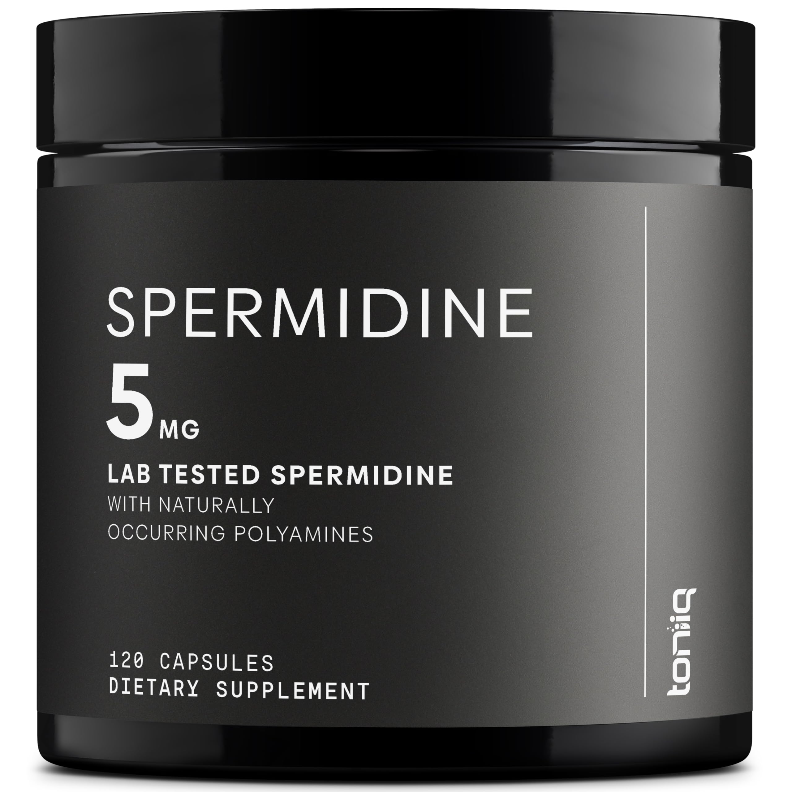 Toniiq Spermidine – bouteille visible, soutien pratique à une routine quotidienne équilibrée