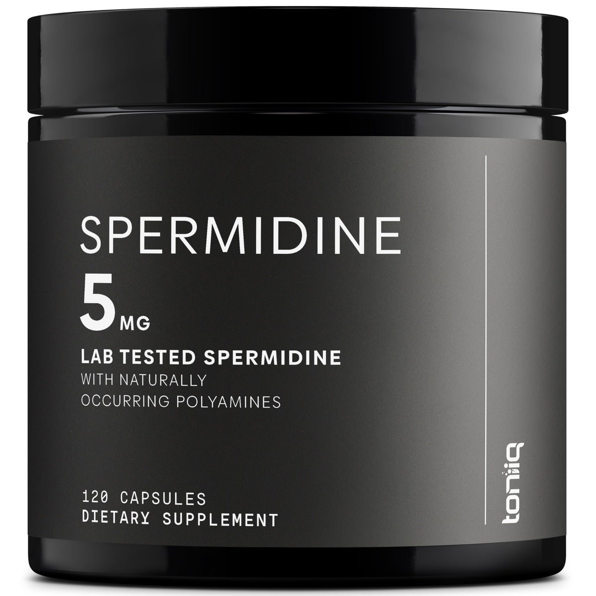 Toniiq Spermidine – bouteille visible, soutien pratique à une routine quotidienne équilibrée
