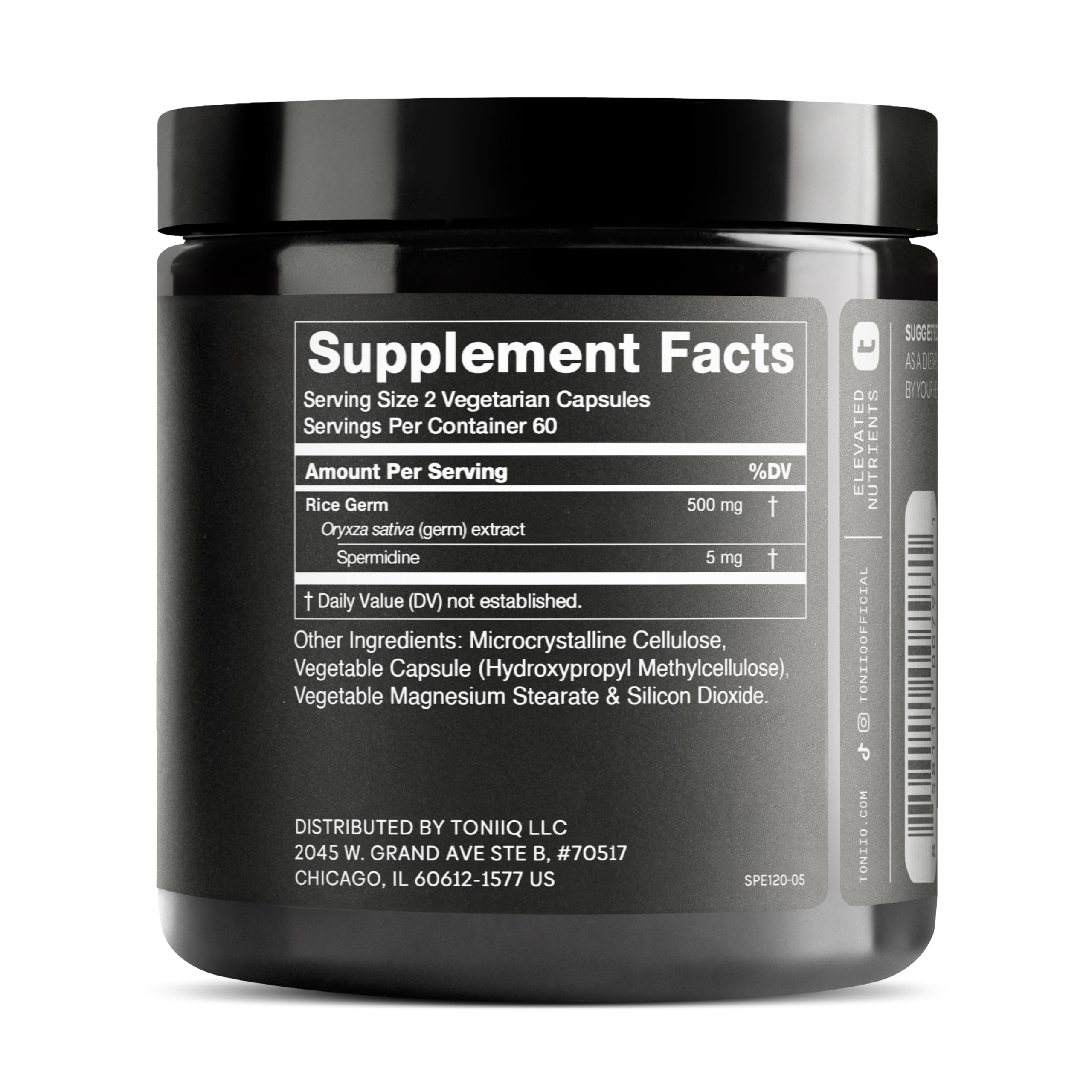 Toniiq Spermidine – capsules 500 mg, pour une routine matinale plus efficace