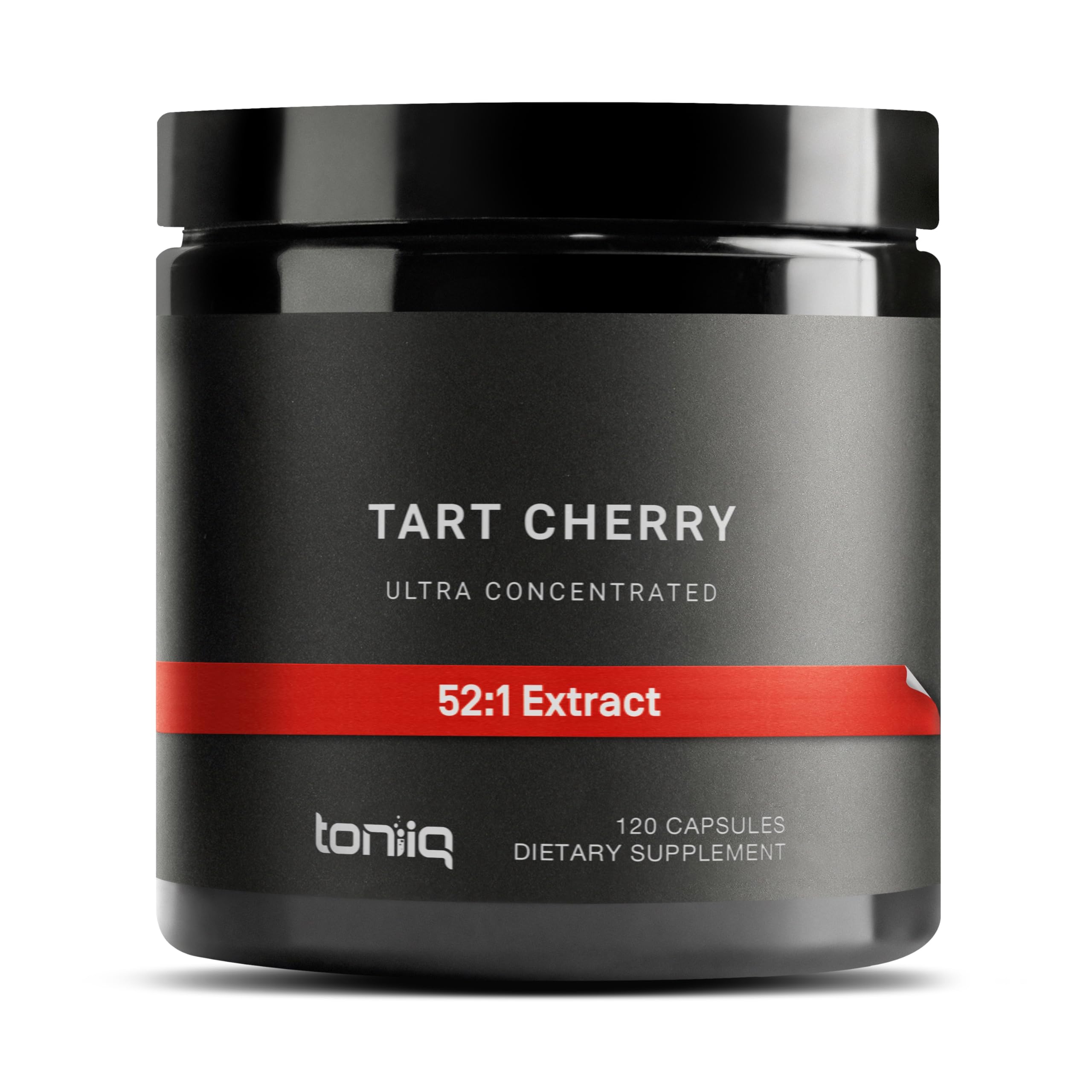 Toniiq Tart Cherry – extrait 52:1, concentration élevée pour usage quotidien.