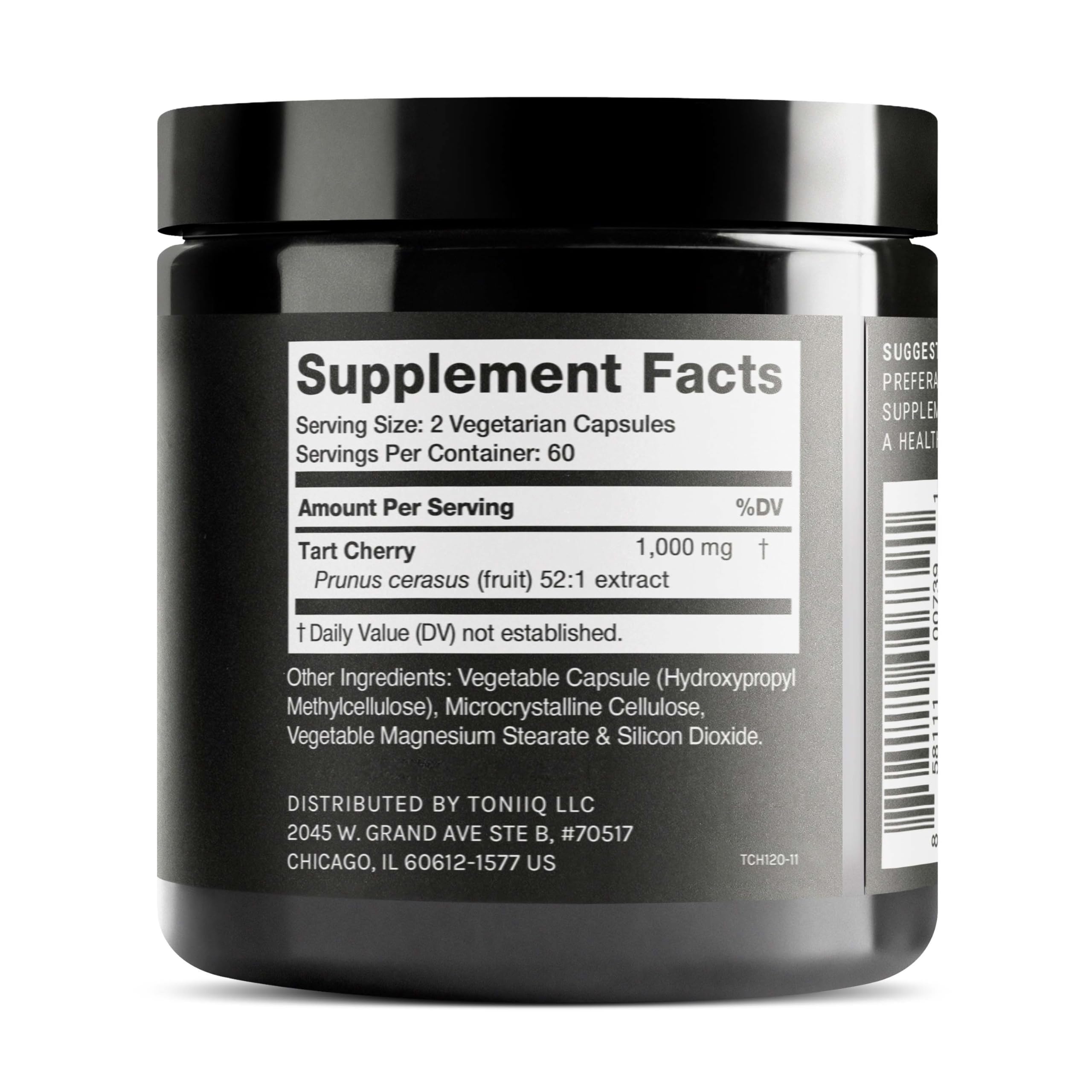 Toniiq Tart Cherry – laboratoire indépendant et contrôle qualité garantissant la pureté.