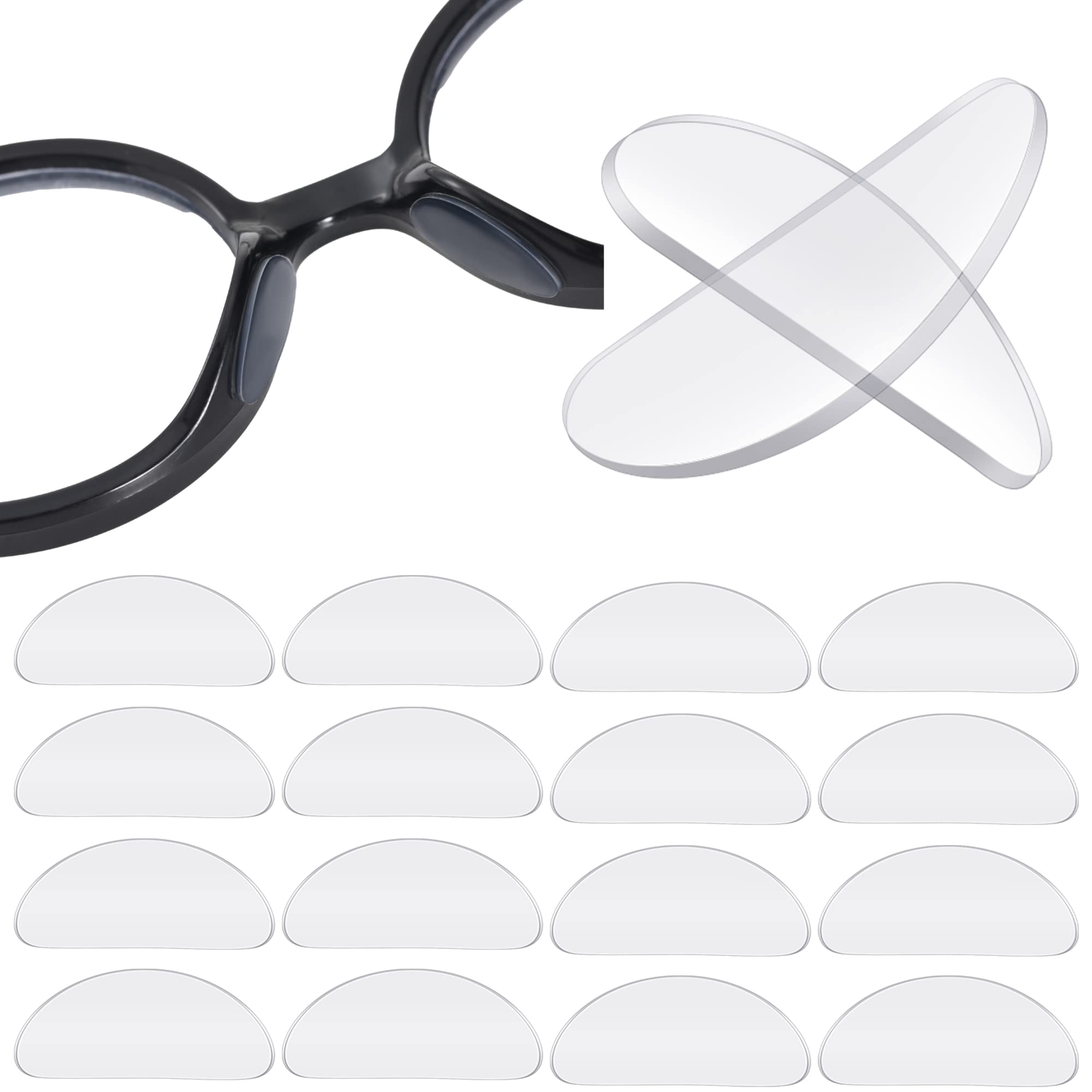 TOODOO pads nez adhesifs transparents offrant confort et maintien pour lunettes.