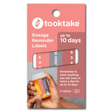 tooktake 10-jours: étiquettes pour pilules et vitamines, suivi simple des doses.