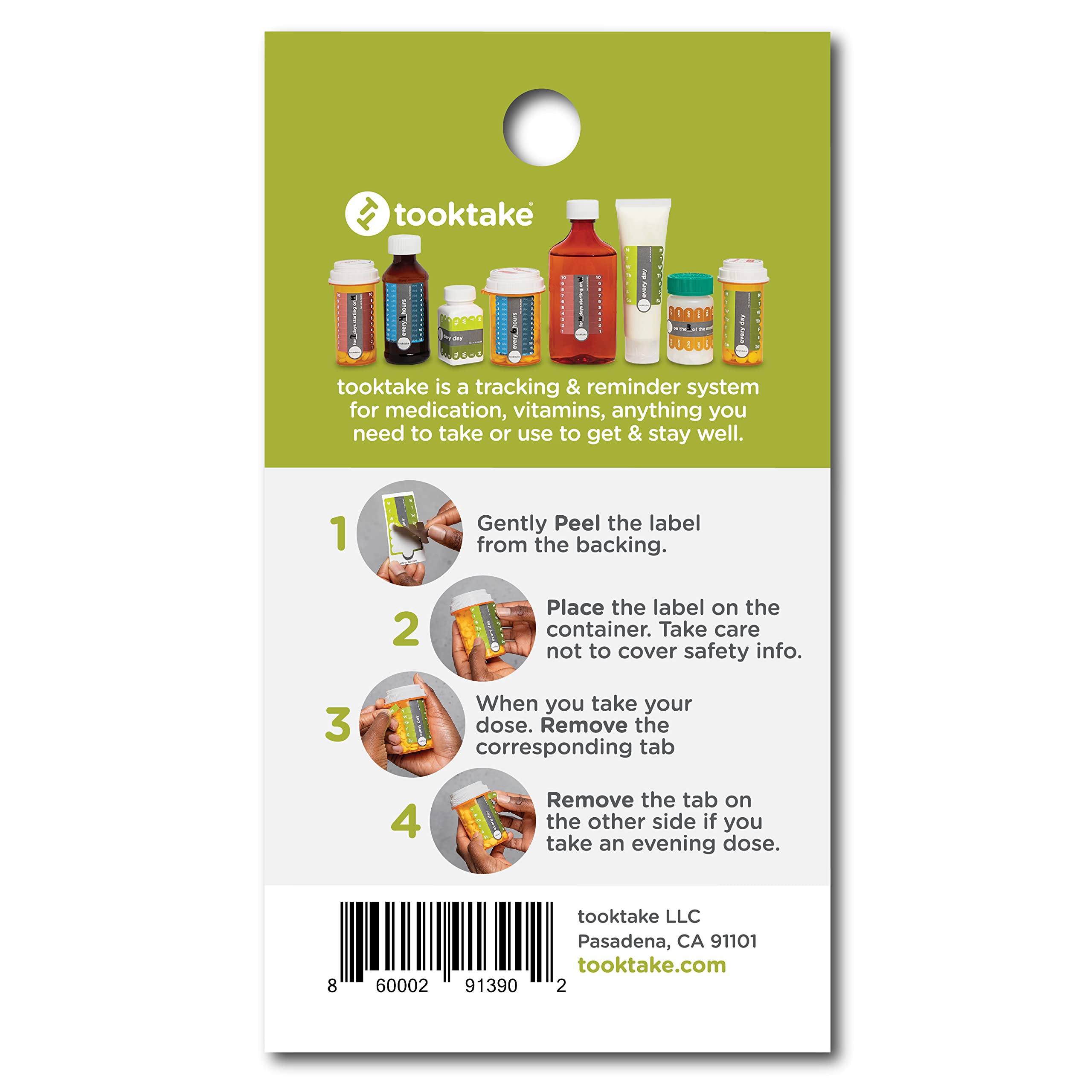 Tooktake sécurité enfant sur emballage pour clarté et sûreté.