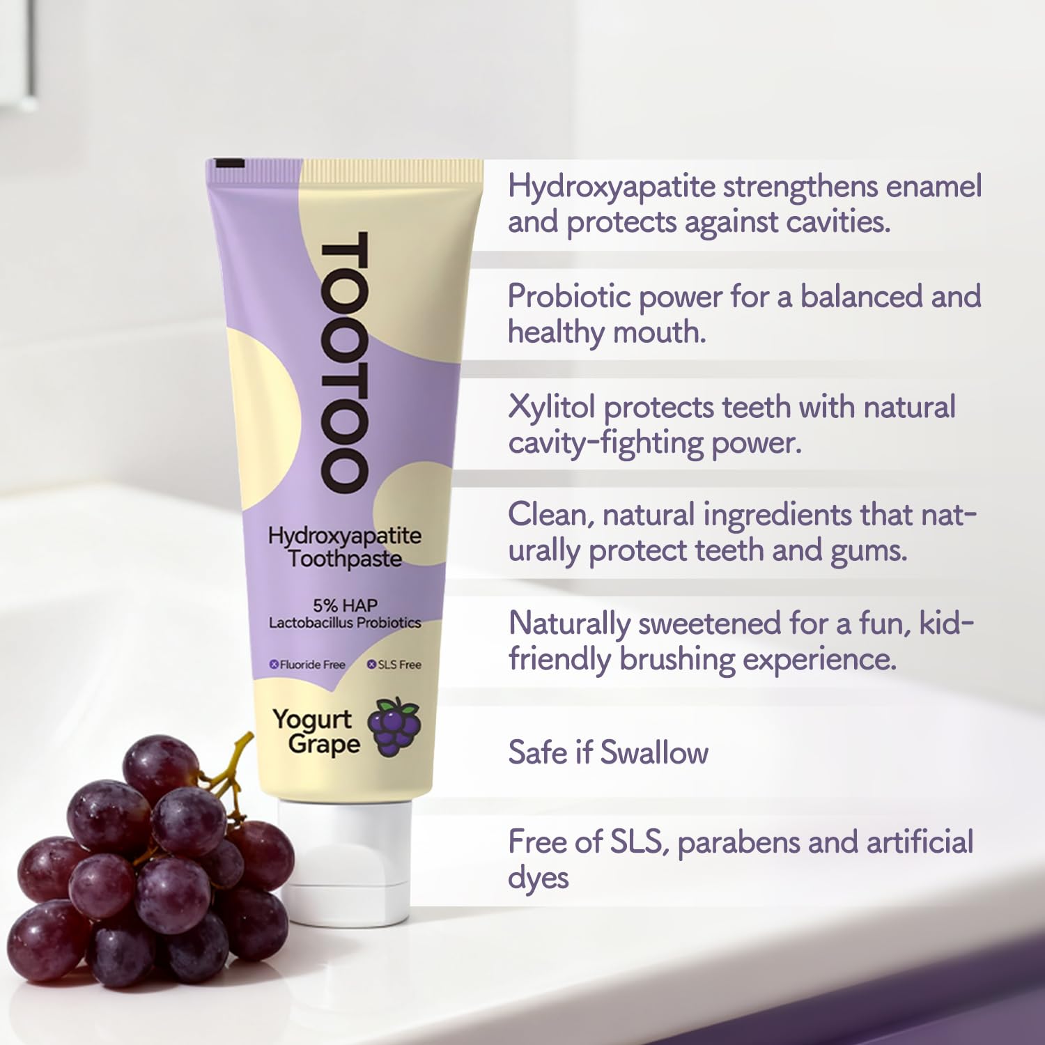 Tootoo dentifrice enfant design attractif incite l’hygiène quotidienne.