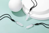 Top Plaza collier quartz clair, corde tressée ajustable pour un confort sur mesure.