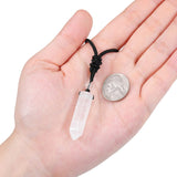 Top Plaza collier quartz clair, emballage velours inclus pour un cadeau.