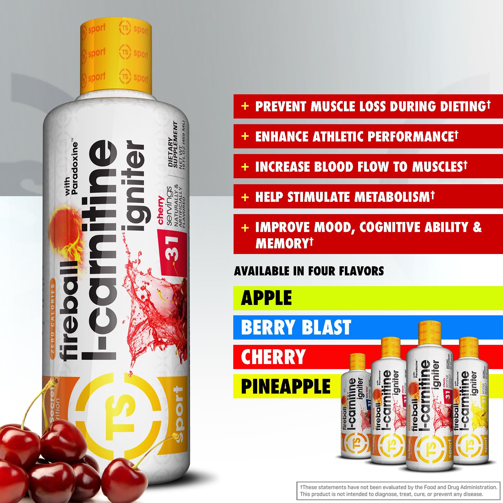 Étiquette Fireball sans stimulant, thermogenèse légère pendant l'effort.