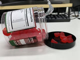 Goût fraise des gummies TOPCAPAK, agréable pendant l’entraînement.