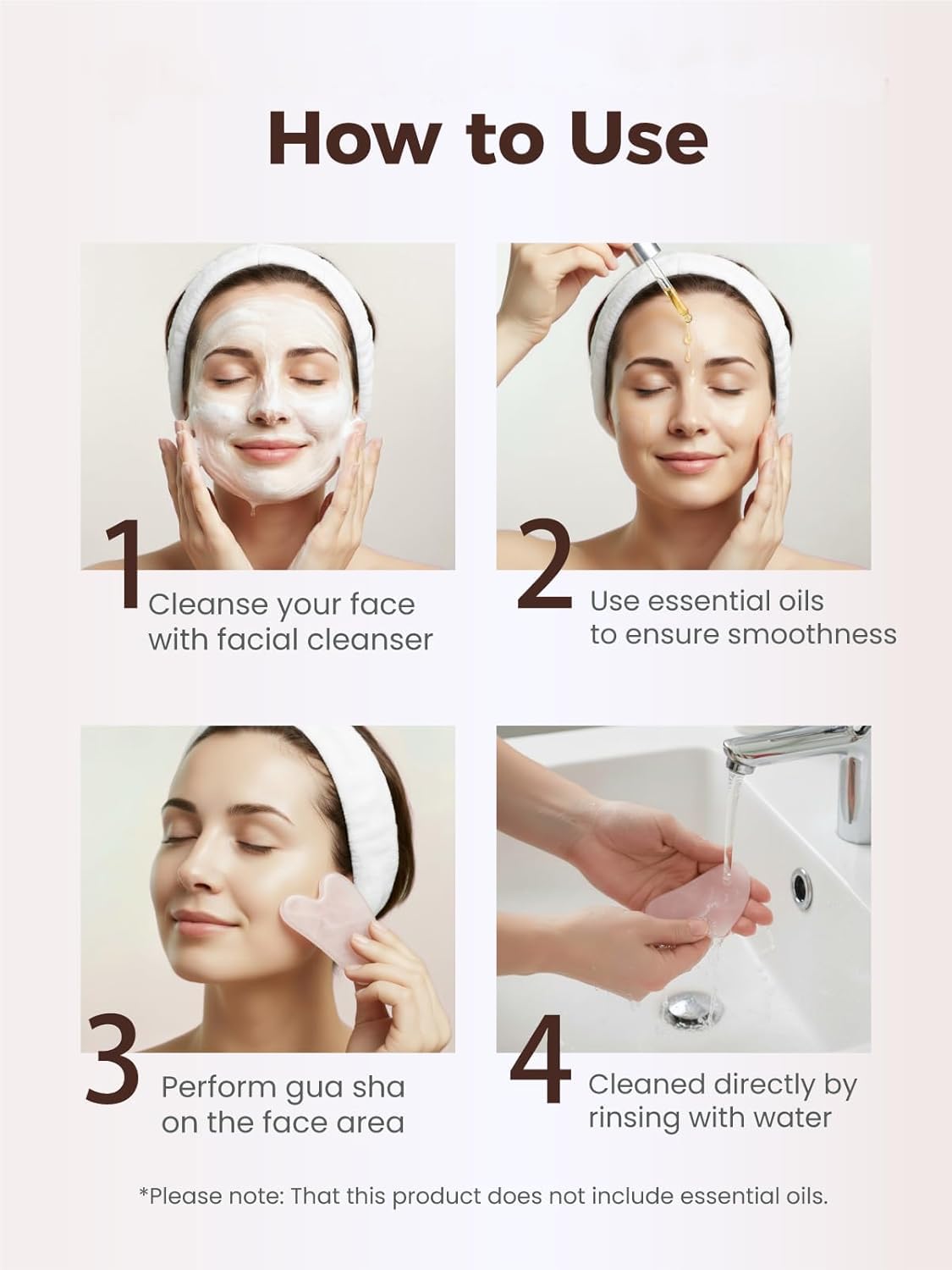 Tophld Gua Sha Ligne Mandibulaire: aide à définir le contour et détendre les muscles.