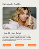 Spray de Topicals Like Butter Mist en action, application rapide sur la peau.