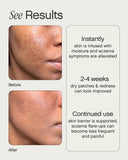 Application sur le visage avec Like Butter pour un confort immédiat.