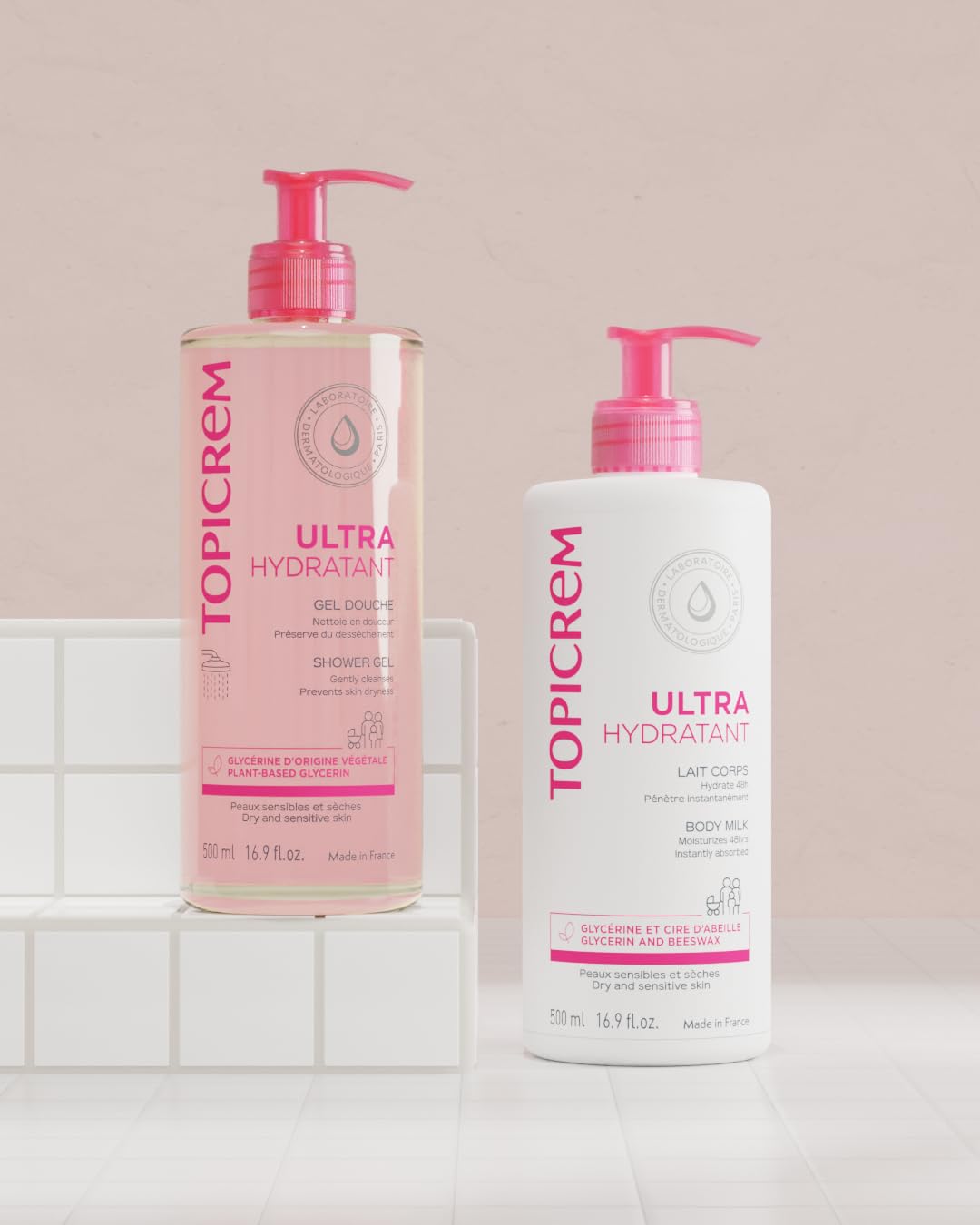 Topicrem Ultra-Hydratant Gel Douche 1000 ml, parfum neutre et agréable.