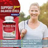 Toplux Balance Premium ingrédients en mélange naturel pour soutenir le bien-être quotidien.